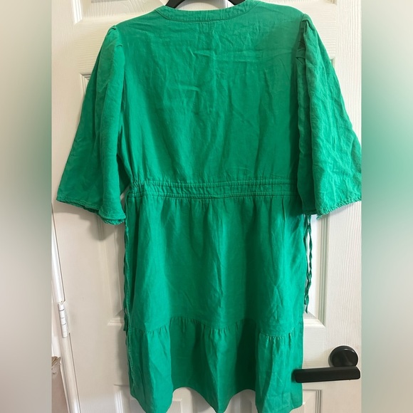 Nanette Lapore Linen Blend Dress 3/4 Sleeve Green Sz 6 (see photos& description) - Picture 4 of 7